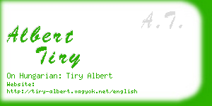 albert tiry business card